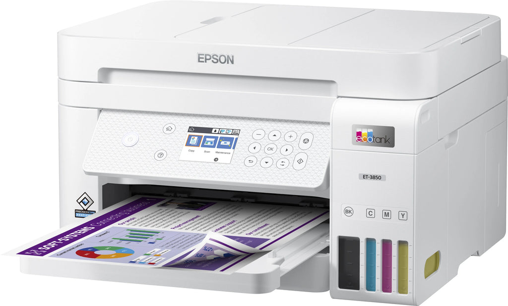 White All-in-One Inkjet Printer with Scanner, Copier V4640