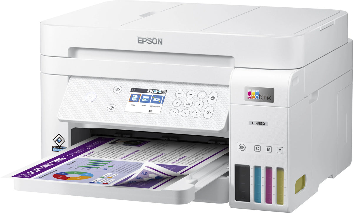 White All-in-One Inkjet Printer with Scanner, Copier V4640