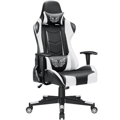 White High Back PC Racing Game Chair Y78141