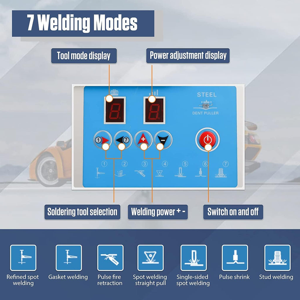 110V 1600W 7 Modes Stud Welder Dent Repair Kit G897