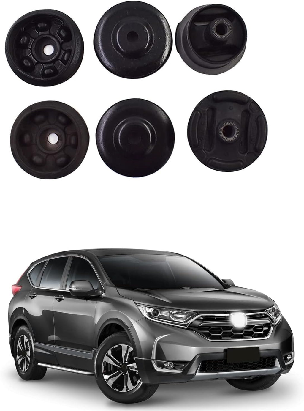 6-Pack Rear Differential Arm Mounting Bushing and Support Rubber Replacement for Honda CR-V Civic 1997-2012 Pack of 2 H5661