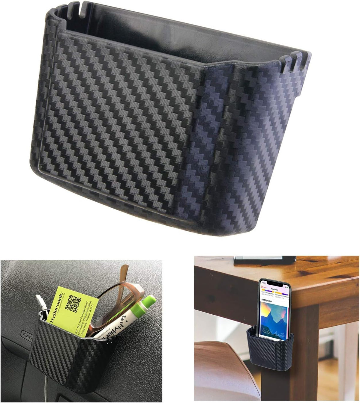 Black Plastic Car Organizer Pack of 2 A88140