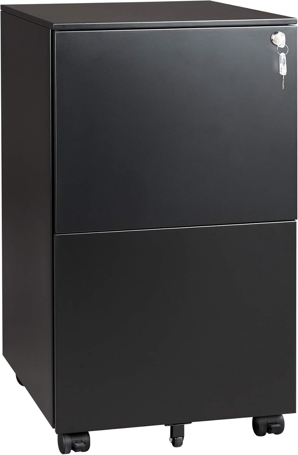 Black Vertical File Cabinet with Lock Q756