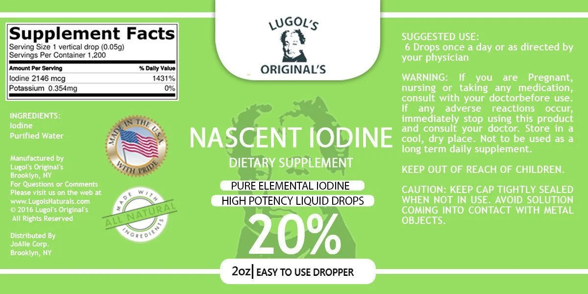Iodine Liquid Drops Supplement 2oz V12733