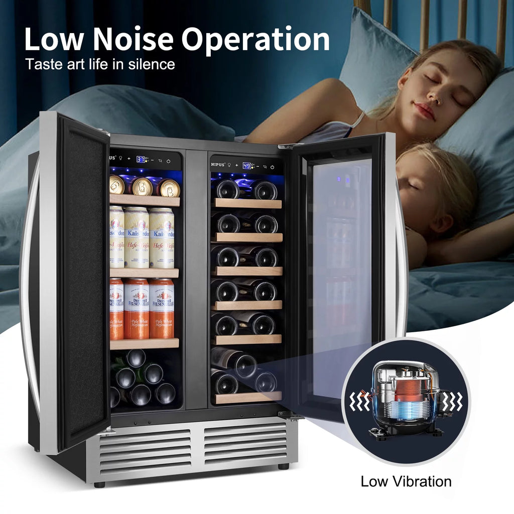 18 Bottle 57 Can Wine and Beverage Refrigerator D698