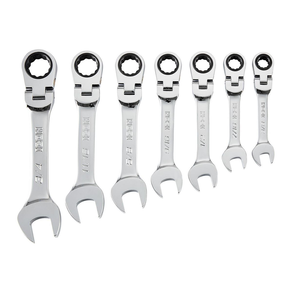 SAE Ratcheting Combination Wrench Set, 7-Piece P96271