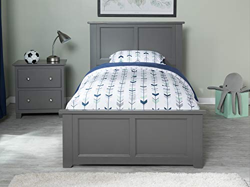 White Twin Extra Long Bed with Footboard S363084