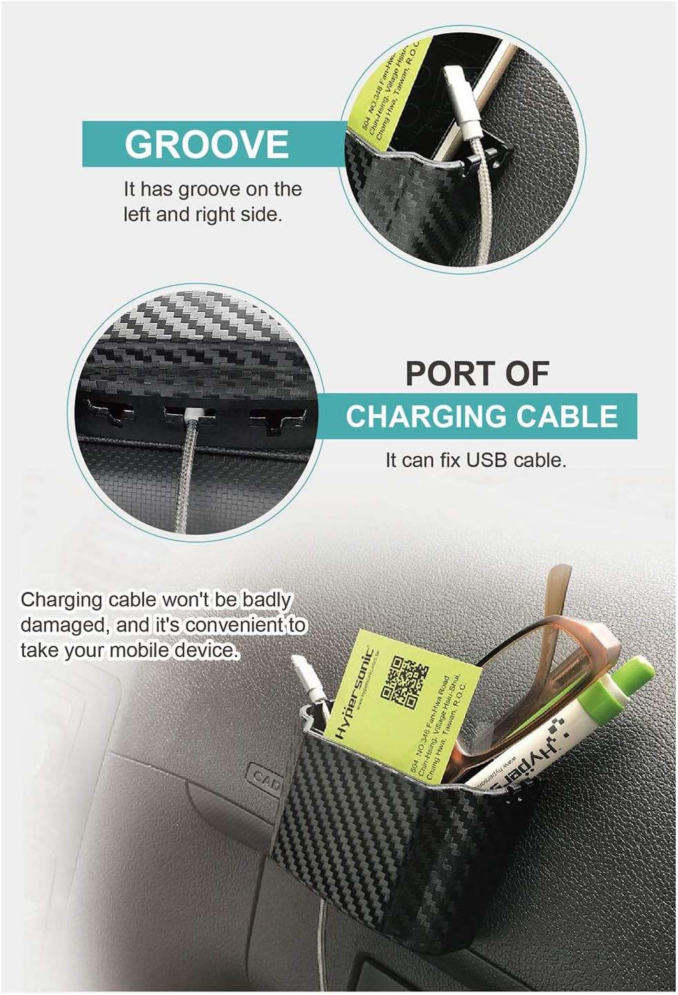 Black Plastic Car Organizer Pack of 2 A88140
