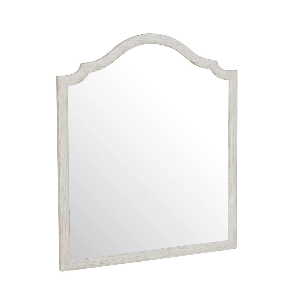 Shaped Wall Mirror in Driftwood White C5234