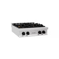 4 Burner Gas Cooktop with Matte Black Knobs in Stainless Steel G32718