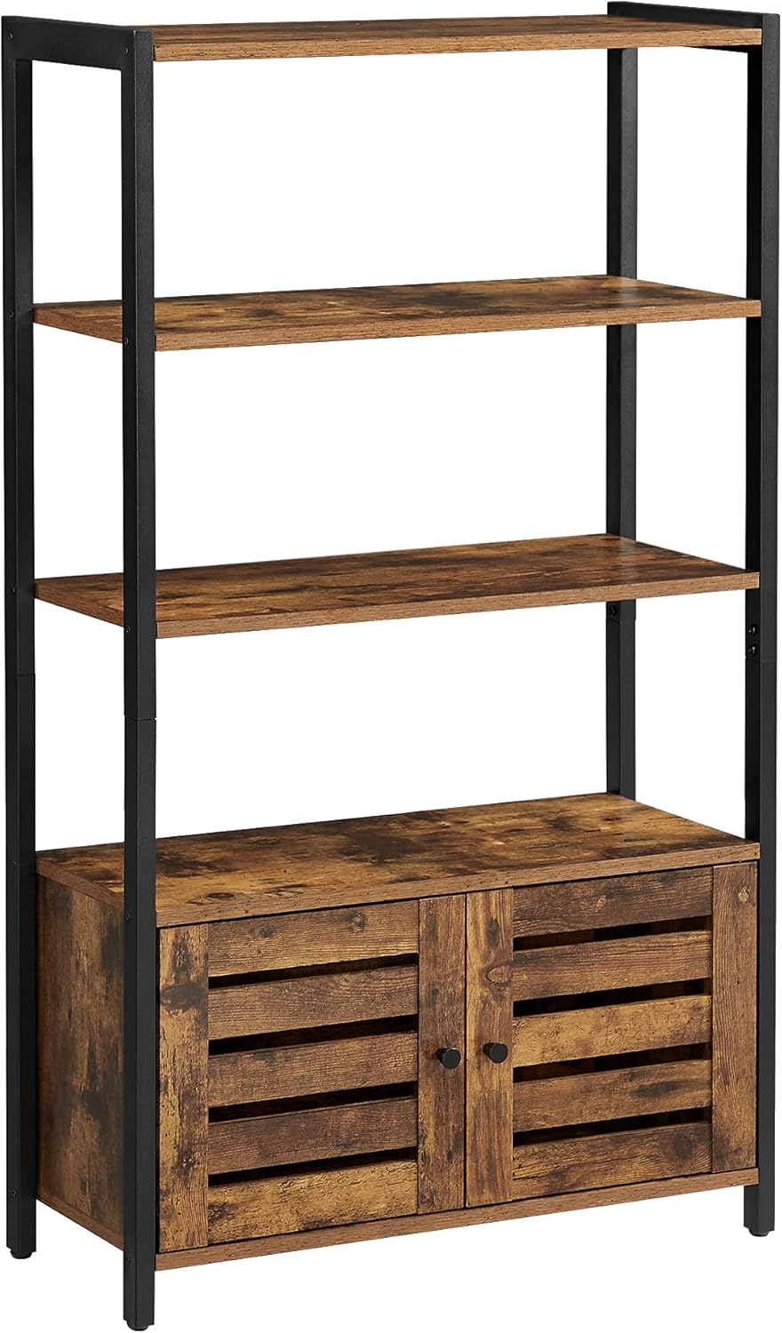Rustic Brown 3 Shelf Storage Cabinet D45507