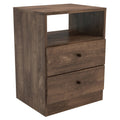2-Drawer Brown Nightstand Y78833