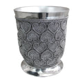 Beaded Heart Resin Decorative Trash Can B585