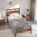 Twin Bed Frame with Headboard Metal Platform K22900