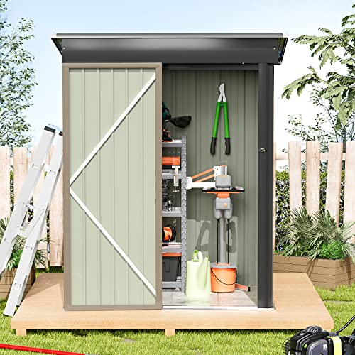 Metal Outdoor Storage Shed 5FT x 3FT Brown N11577