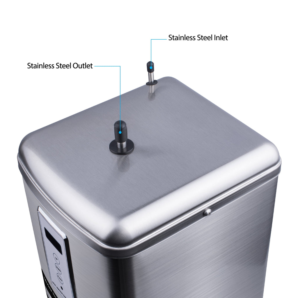 Digital Hot Water Dispenser 1300W with Brushed Nickel 2 Handle Faucet D843504