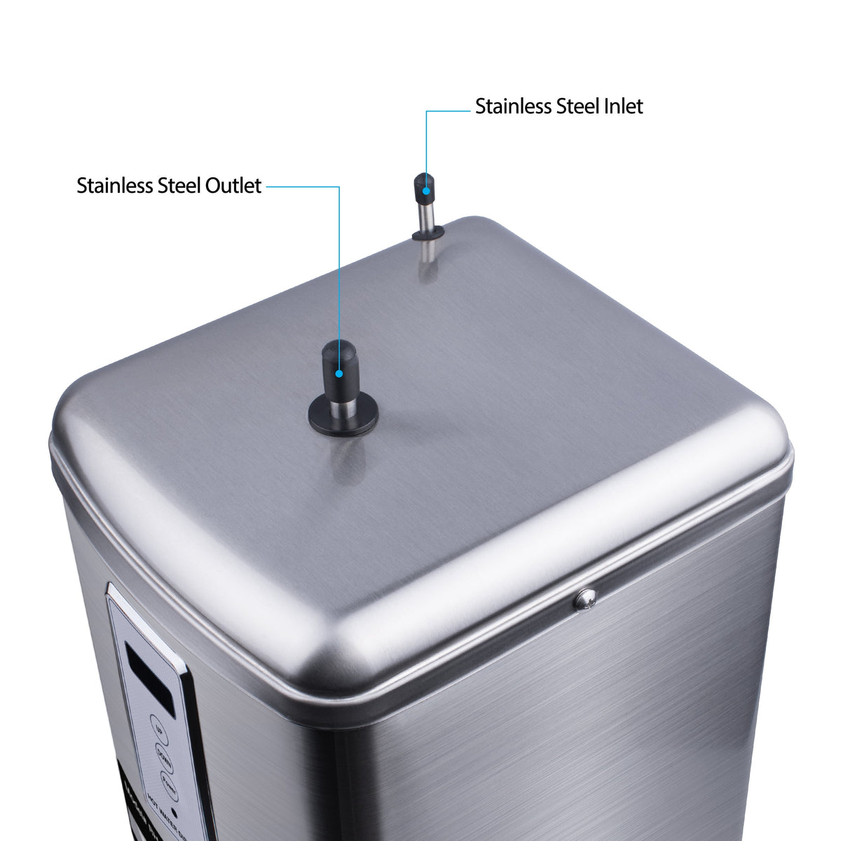 Digital Hot Water Dispenser 1300W with Brushed Nickel 2 Handle Faucet D843504