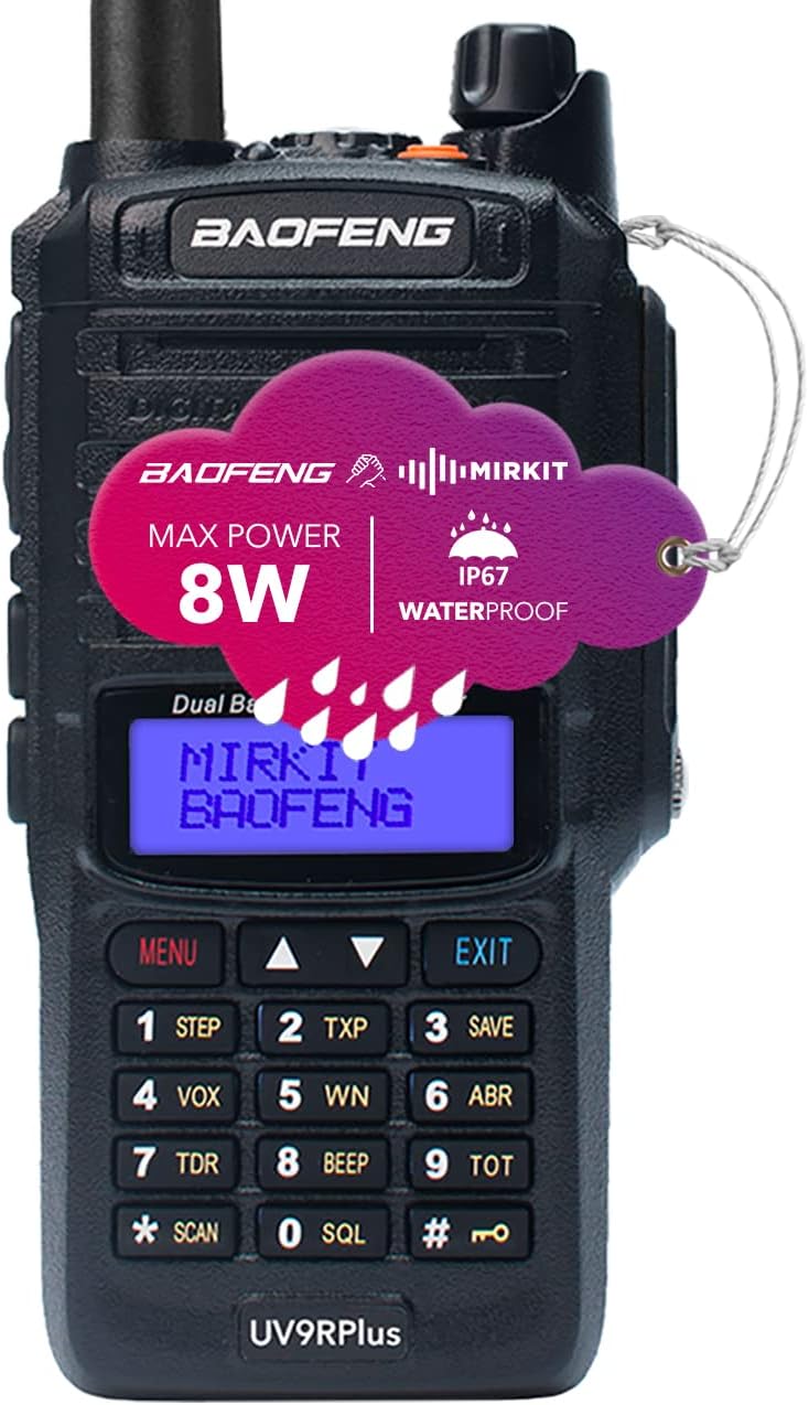 2pcs Waterproof Handheld Radio with USB Programming Cable & 2200mAh Battery Z6628