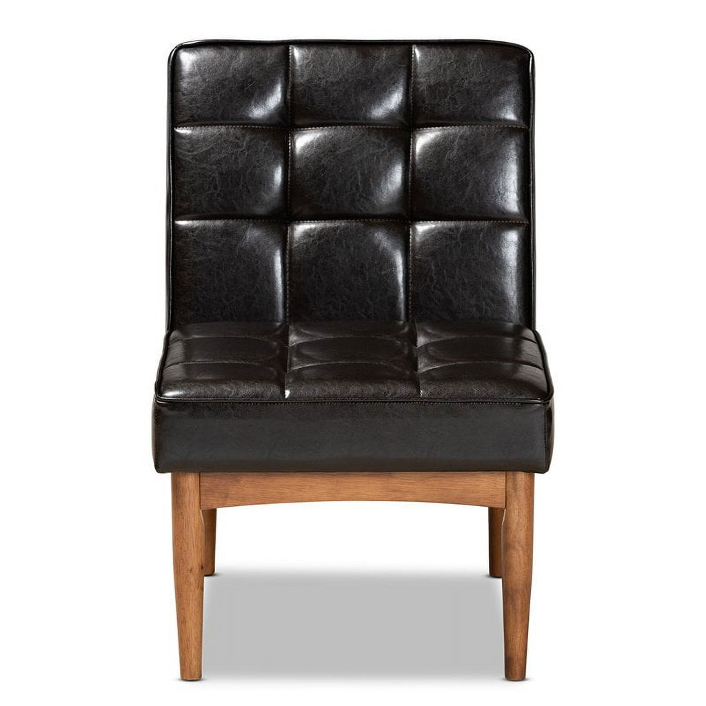 Brown Finished Wood Dining Chair W501