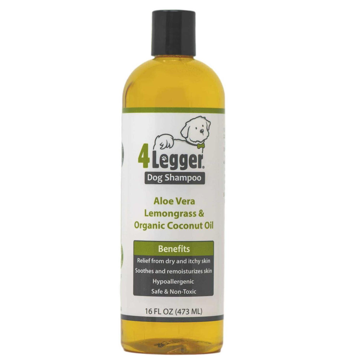 Certified Organic Hypoallergenic Dog Shampoo with Aloe and Lemongrass A223