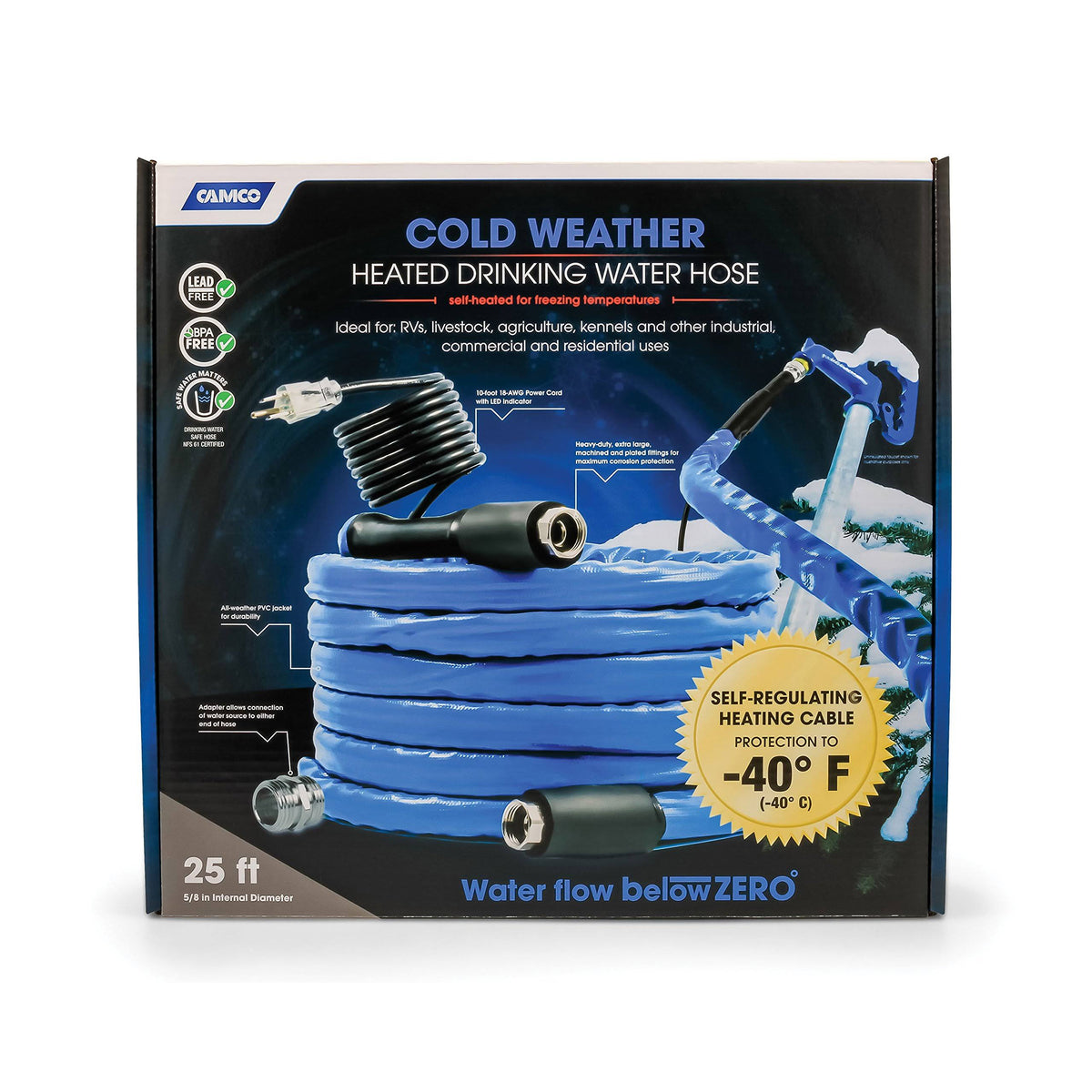 25 ft Heated Drinking Water Hose X2167