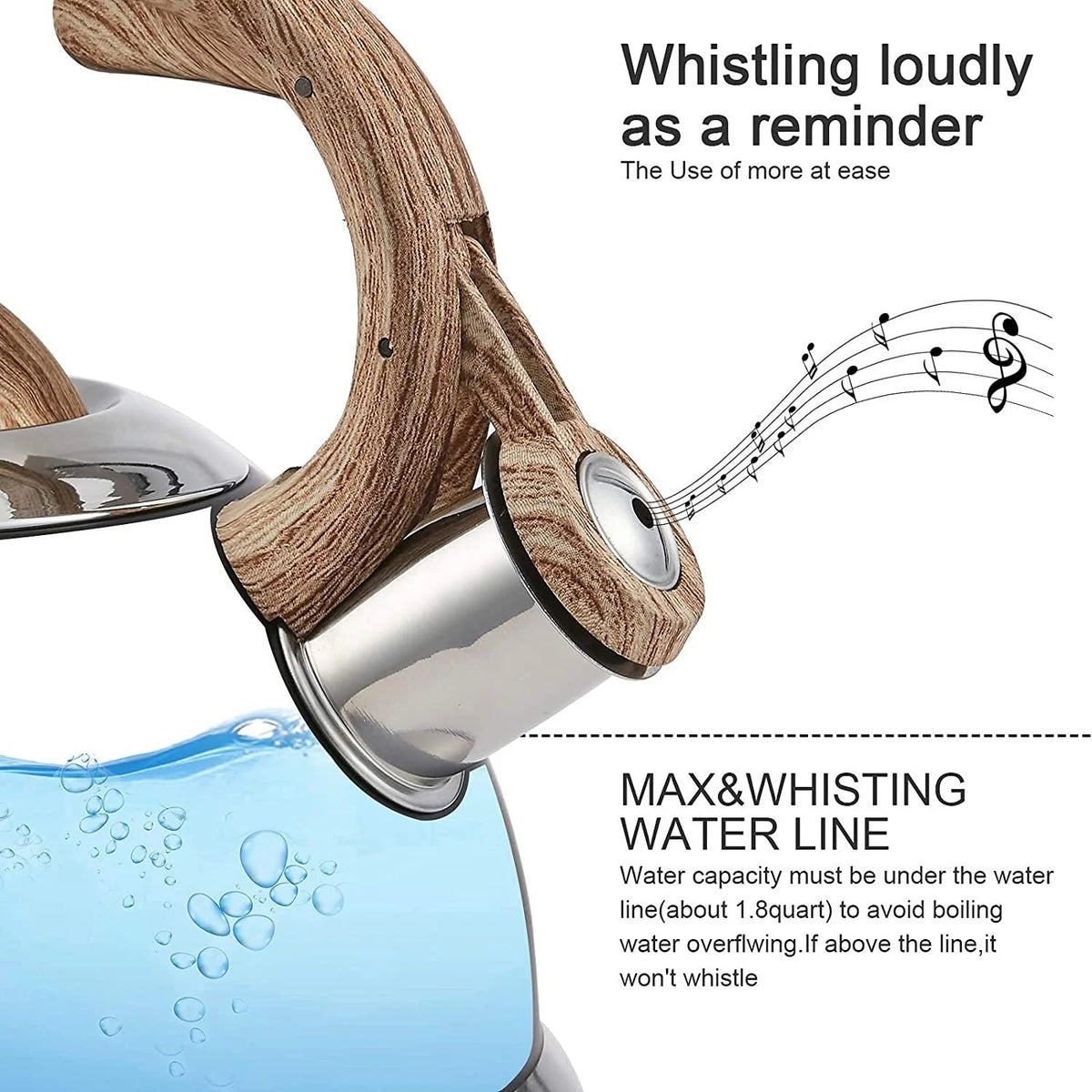 2.3 Qt. Stainless Steel Whistling Tea Kettle I97915