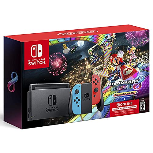 Mario Kart 8 Deluxe Bundle 3 Month Nintendo + 128GB MicroSD Card J780