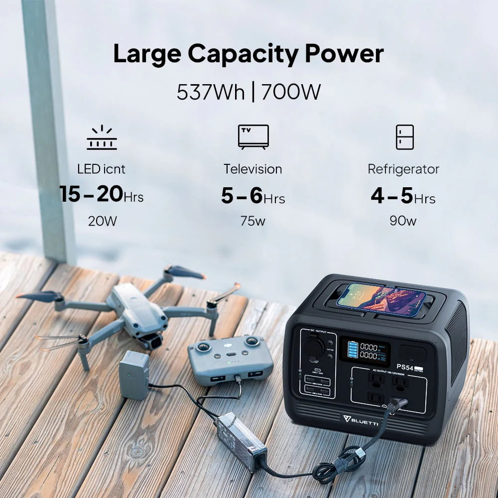 700W 537Wh LiFePO4 Portable Solar Generator O5864