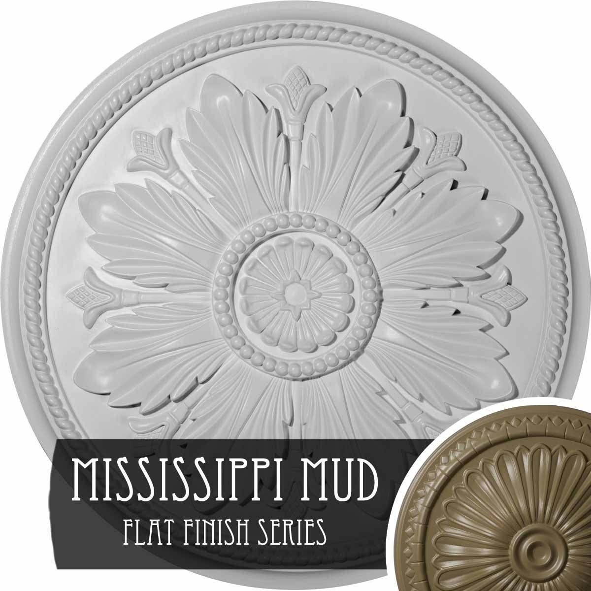 23 5/8 inch x 1 1/2 inch Hand-Painted Ceiling Medallion D8093