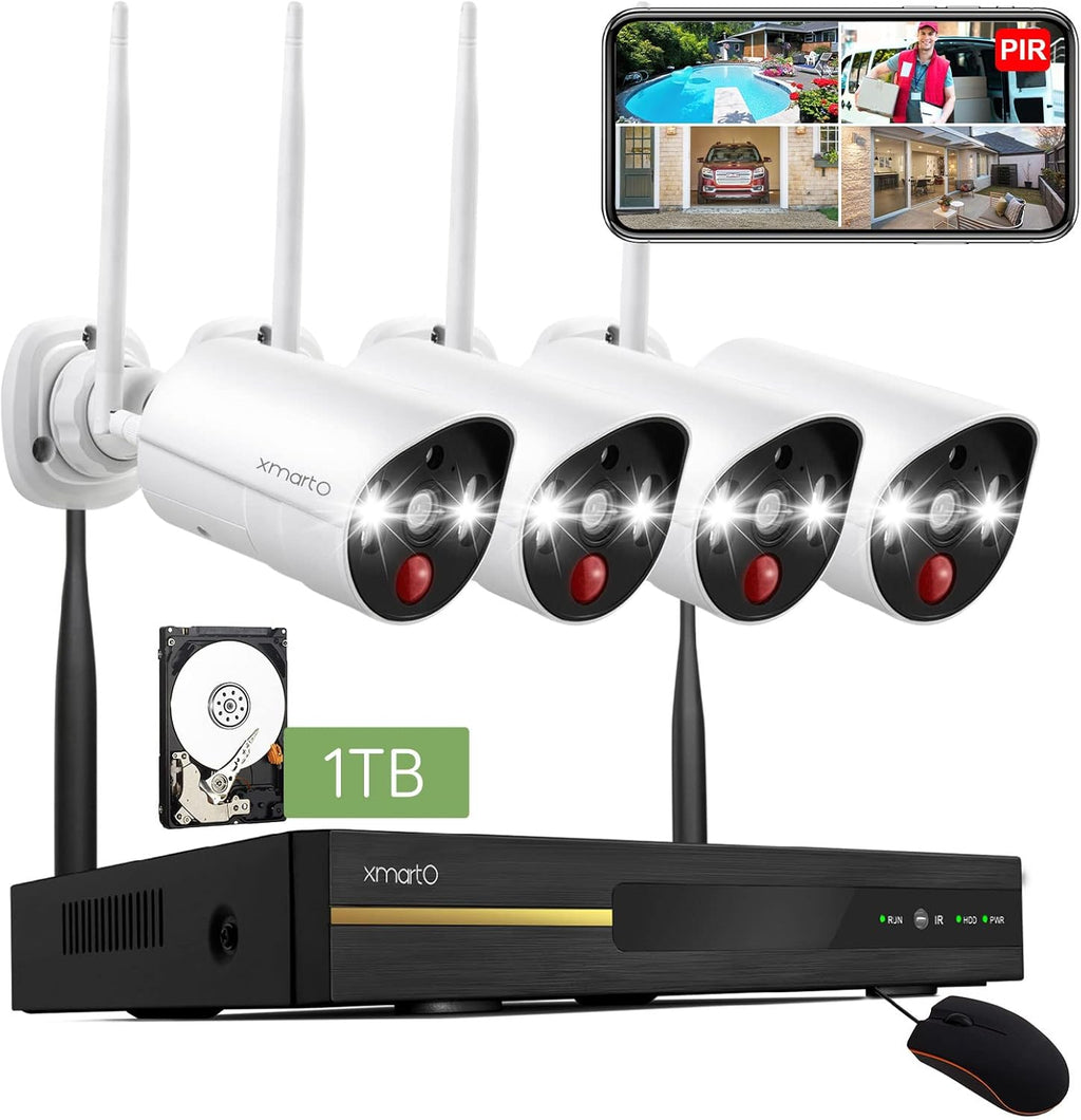 2K HD Wireless Security Camera System with 1TB HDD V710739