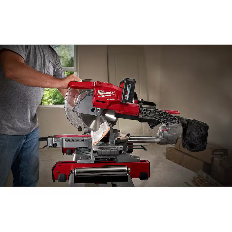 18V Cordless Dual Bevel Sliding Compound Miter Saw Kit with 8.0 Ah Batteries D204