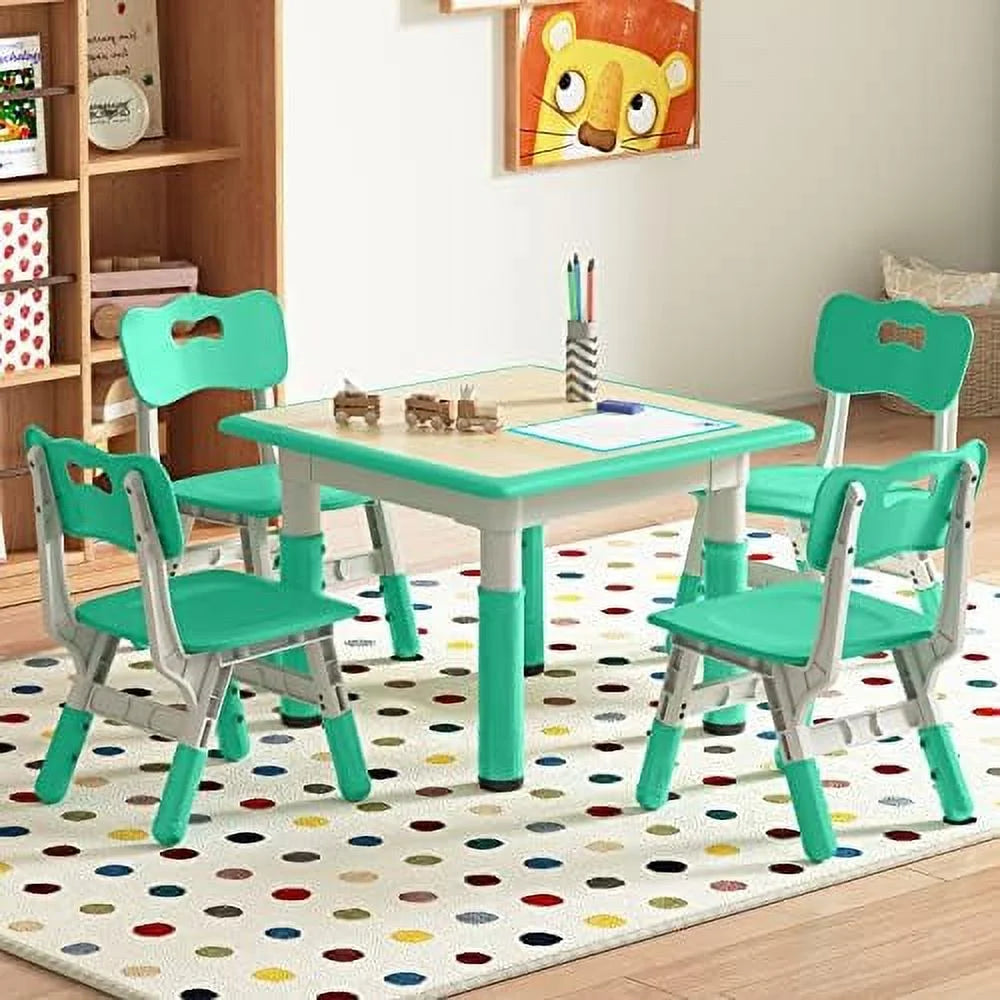 Height Adjustable Toddler Table and 4 Chairs Set R6264
