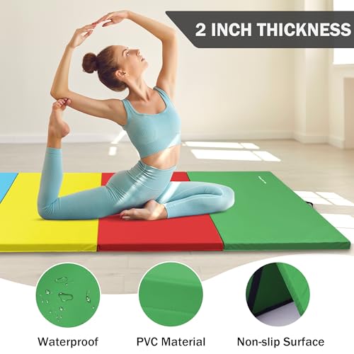 Folding Exercise Gym Workout Mat 4'x8'x2" D9463