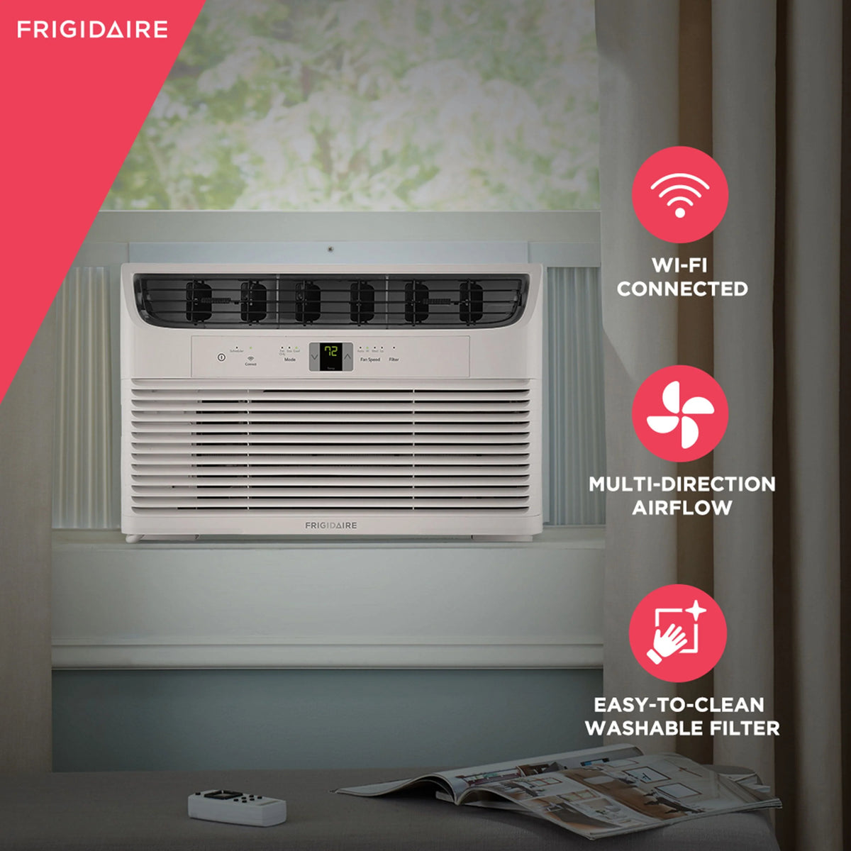 12,000 BTU 115-Volt Window Air Conditioner with Remote, White R867201