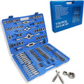 110PCS Hardened Alloy Steel Metric Tap and Die Tool Set with Storage Case K918702