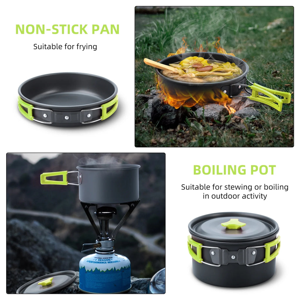 16pcs Camping Cookware Set J193