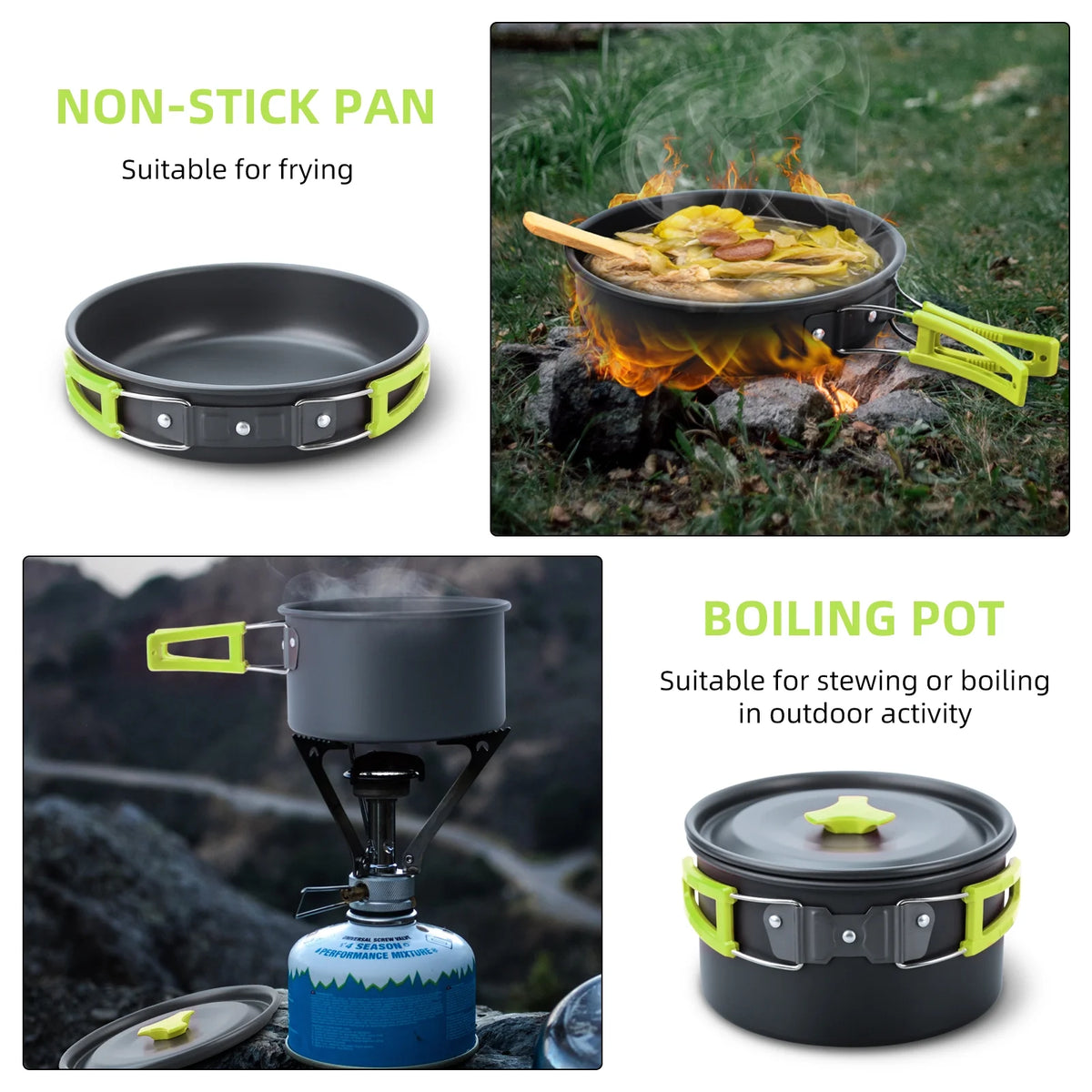 16pcs Camping Cookware Set J193