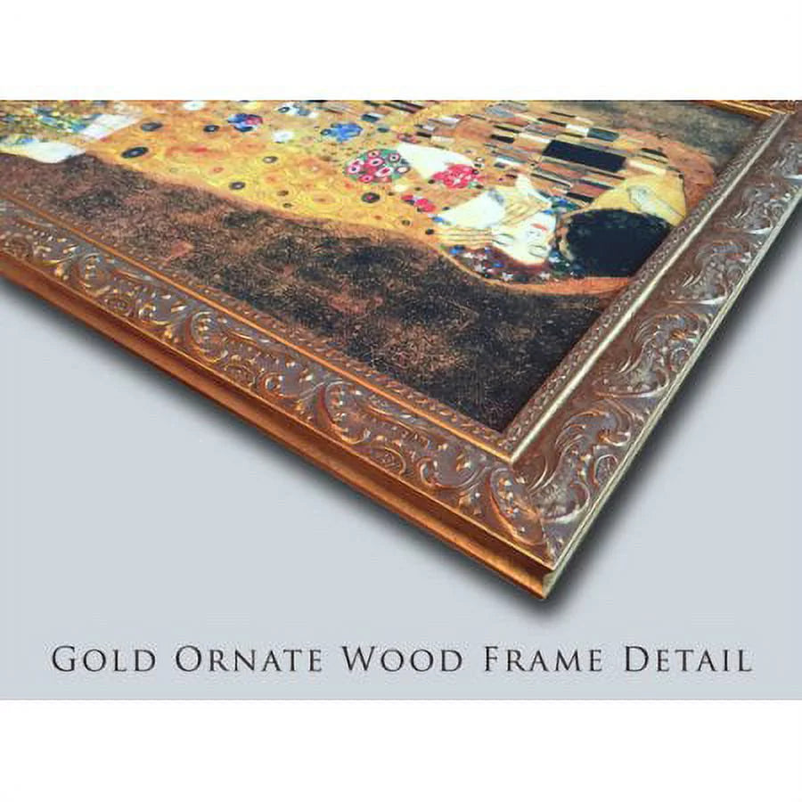 Gold Ornate Wood Frame Double Matted Art Print U183998