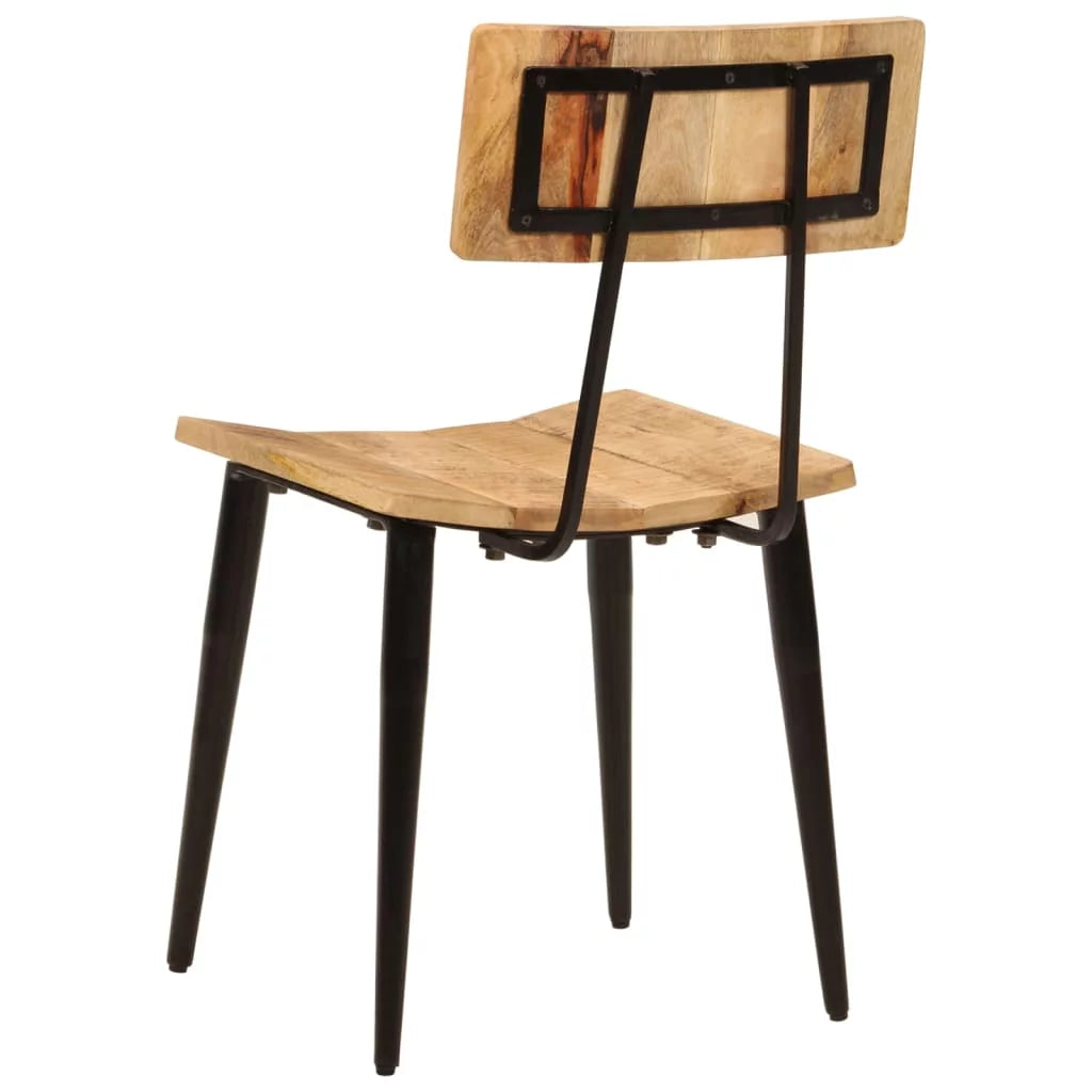 2 pcs Solid Wood Mango Dining Chairs B597095
