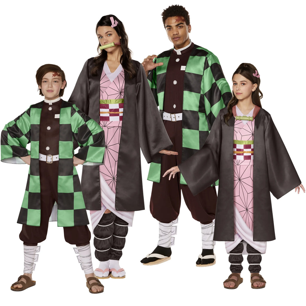 Demon Slayer Tanjiro Halloween Costume Male Adult Multi-Color N95833