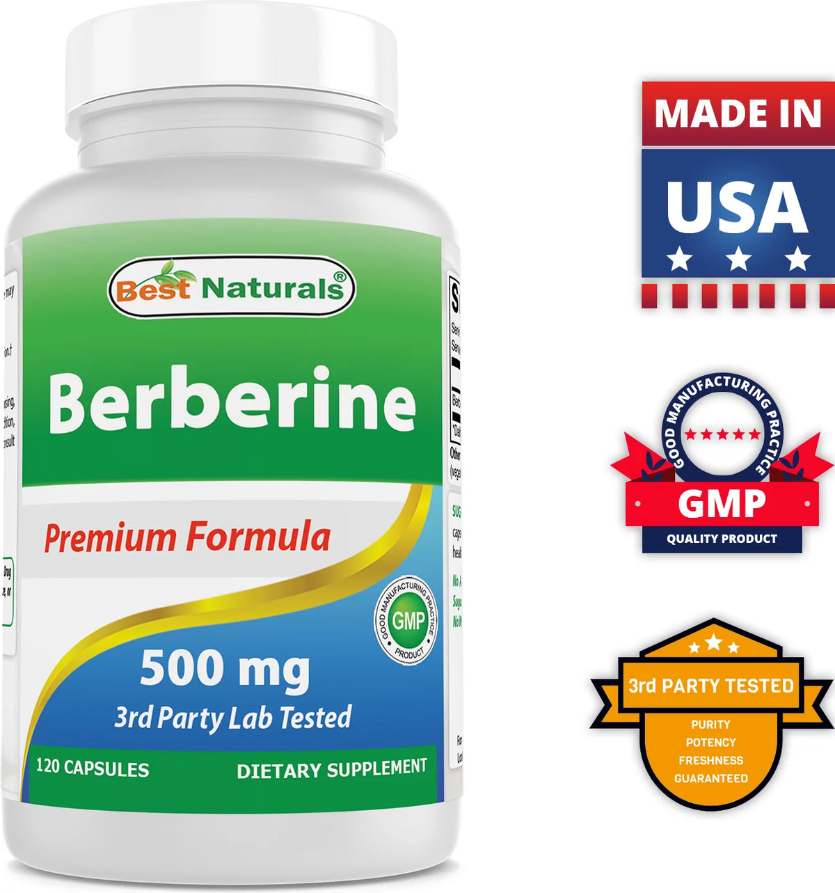 Berberine 500mg 120 Capsules 3 Pack X9926