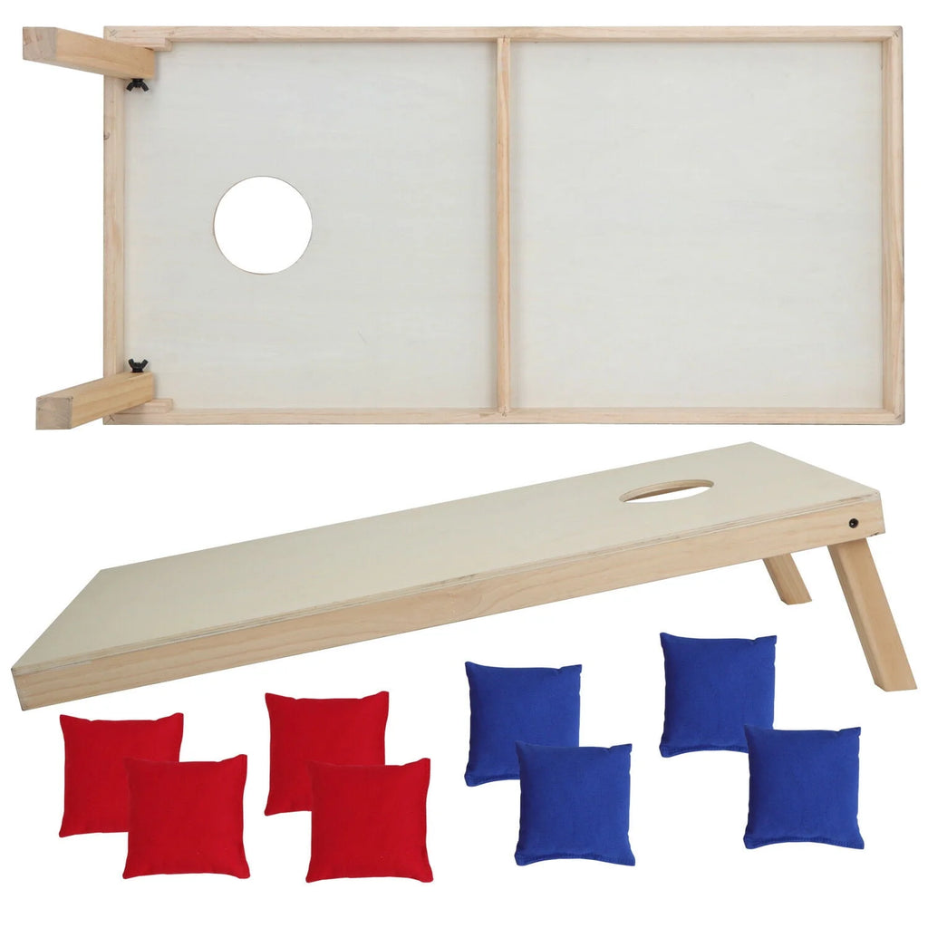 4FT x 2FT Wood Cornhole Bean Bag Toss Game Set with Carry Case G65470