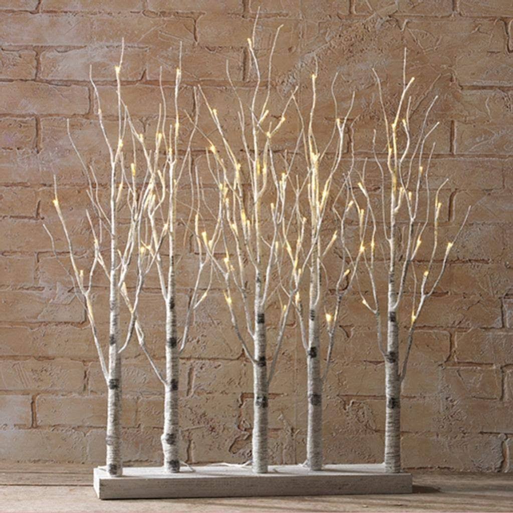 Lighted Birch Tree Forest 30x22 X806665