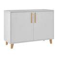 White Double Side Cabinet with 2 Shelves D845