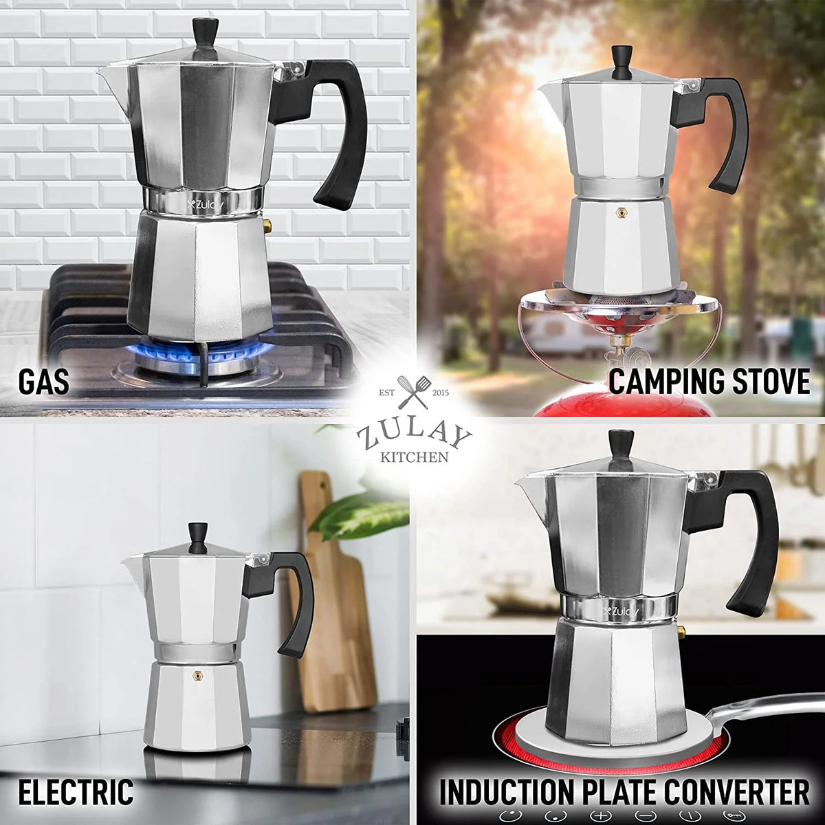 8 Espresso Cup Stovetop Moka Pot N131581