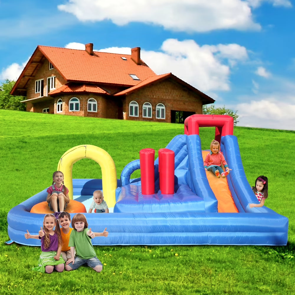 Inflatable Water Slide Bouncy Castle with Pool Area and Climbing Wall O3614