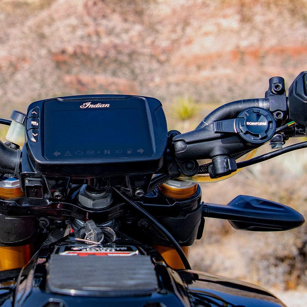 Universal 1” Ball Adapter Motorcycle Phone Mount with Aluminum Lever Lock (Black) I97146