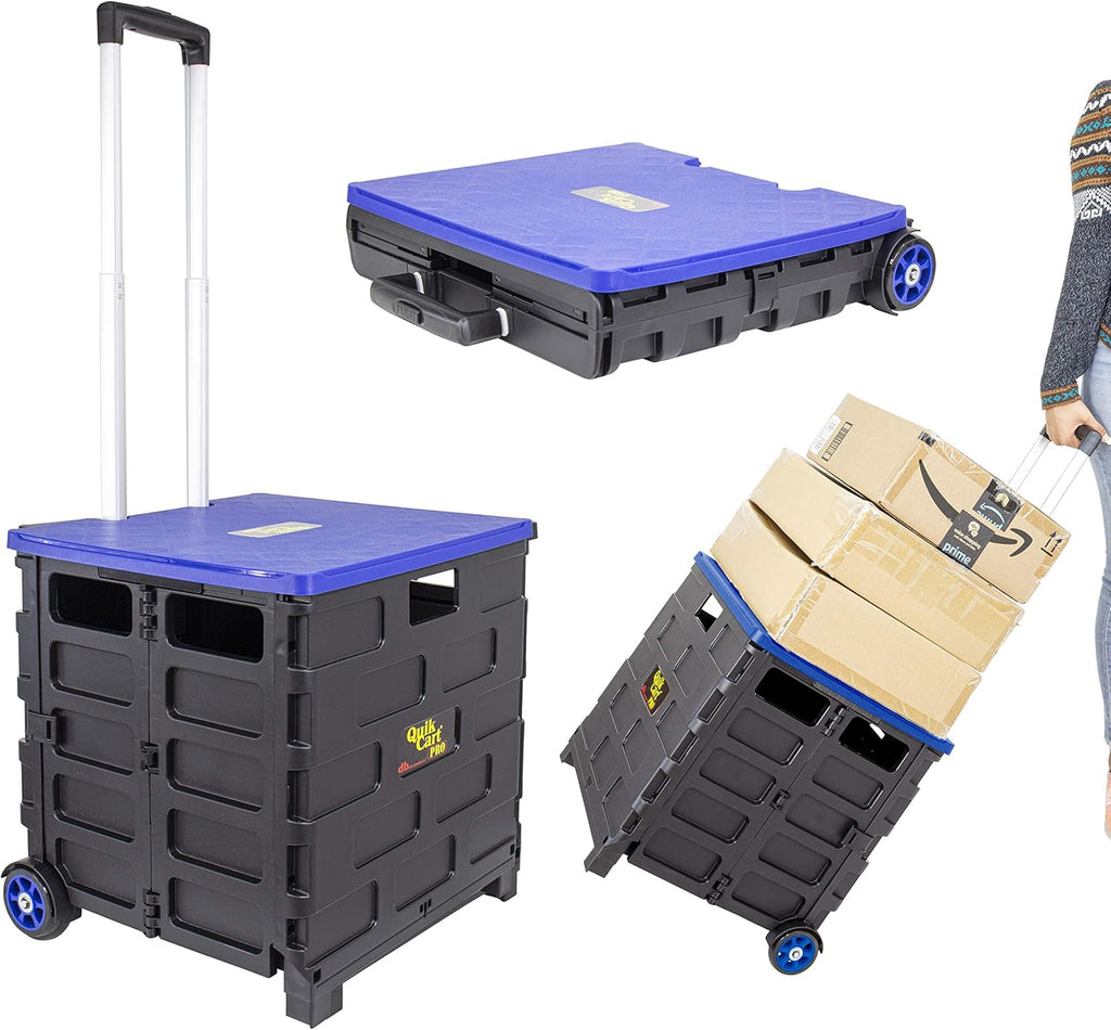Black Heavy Duty Collapsible Utility Cart with Seat K85999
