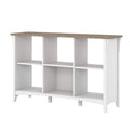 6 Cube Organizer, Pure White and Shiplap Gray A8563