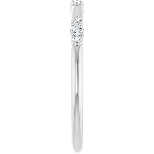14K White 1/8 CTW Lab-Grown Diamond Stackable Ring B458273